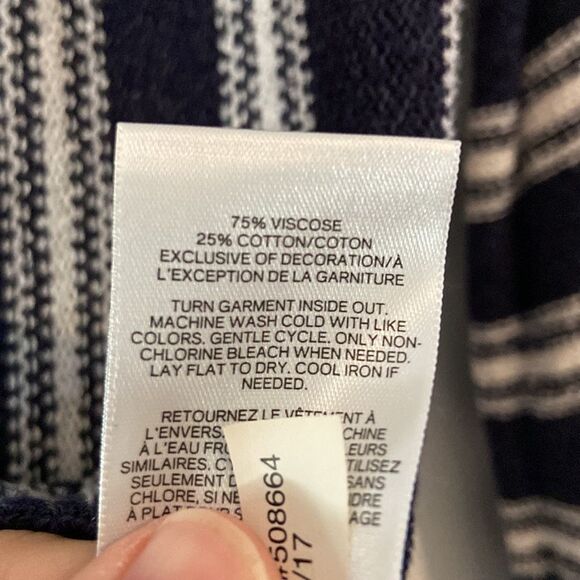 Express Love Wins striped sweater LS top bell sleeve size small - Picture 5 of 7